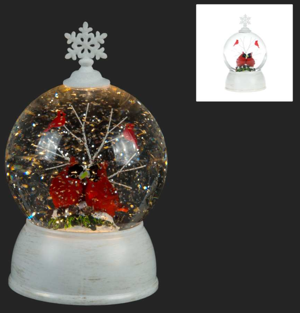 Christmas - Cardinal Snow Globe