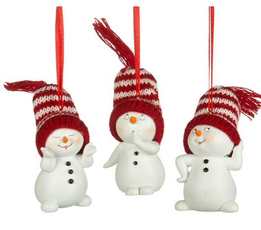 Christmas - Snowman Ornaments - Assorted Varieties