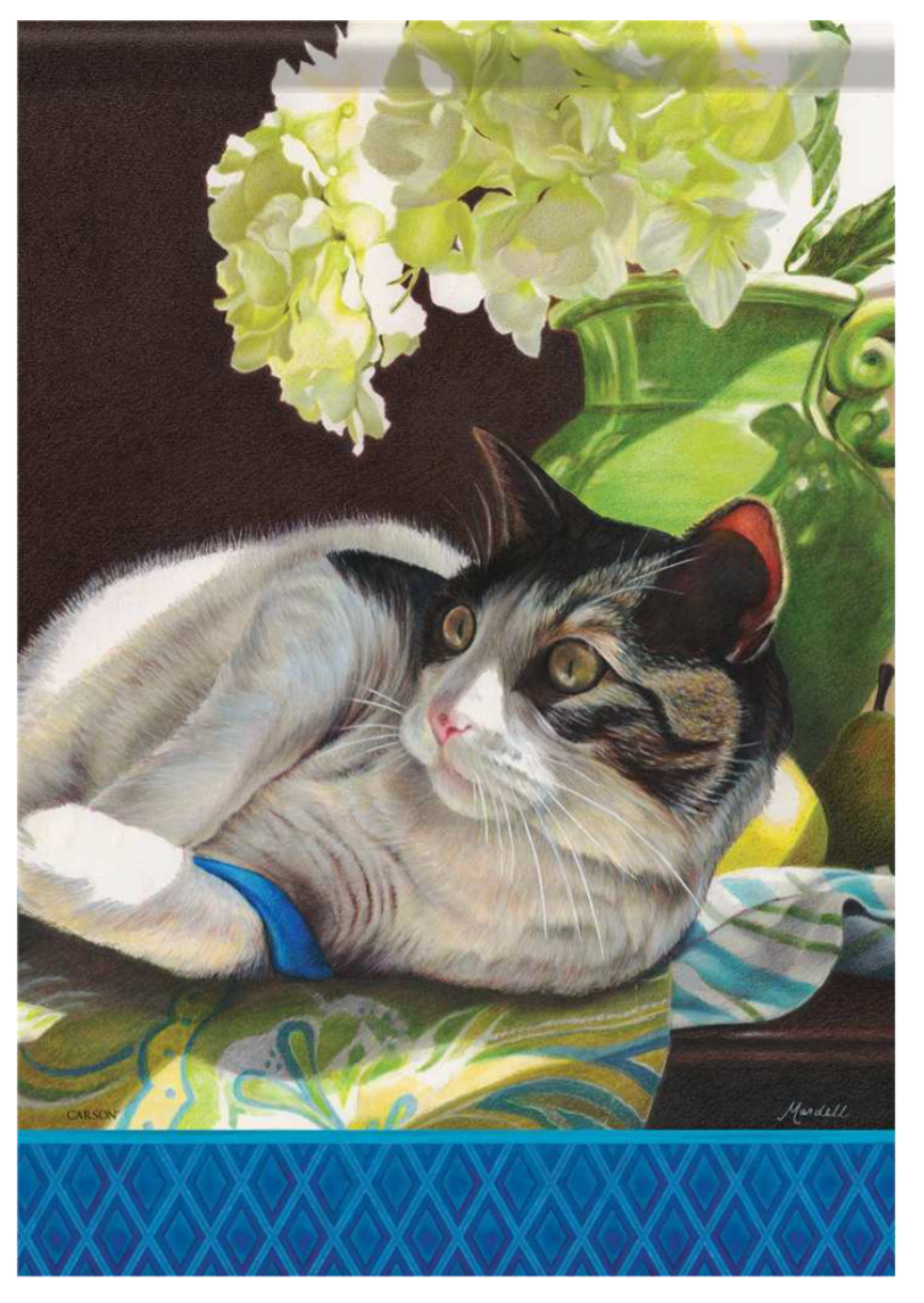 Garden Flag - Blue Ribbon Cat