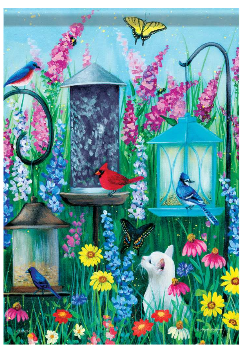 Garden Flag - Birdfeeder Delight