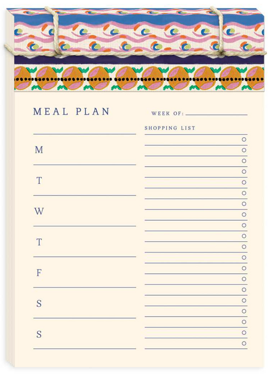Meal Plan With Artistic Border