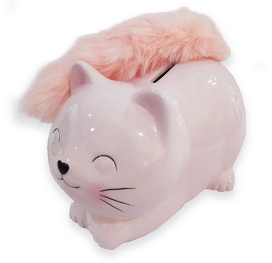 Piggy Bank - Pink Cat