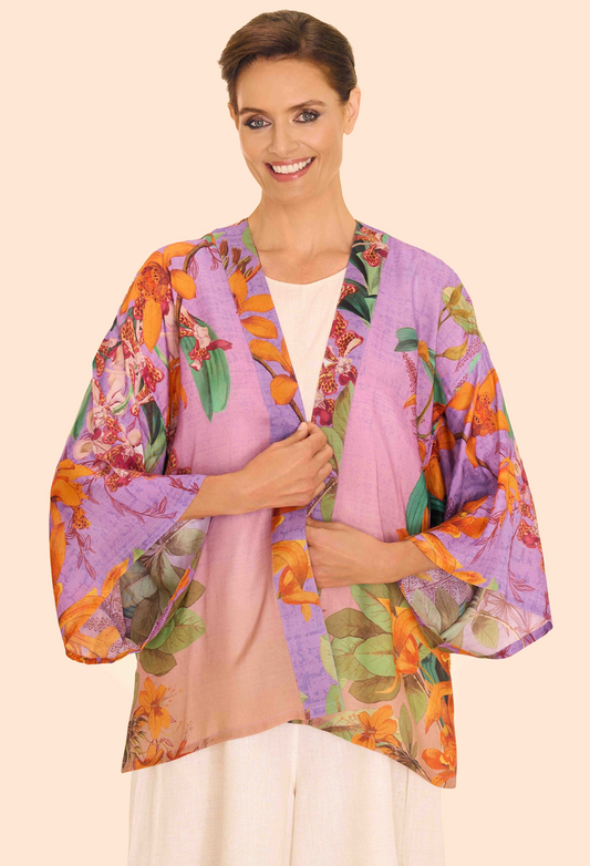 Powder Collection - Kimono Jacket - Botany Bliss - Lavendar