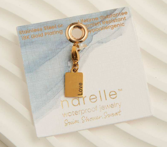 Narelle Jewelery - Love Tag Charm - Gold Plated