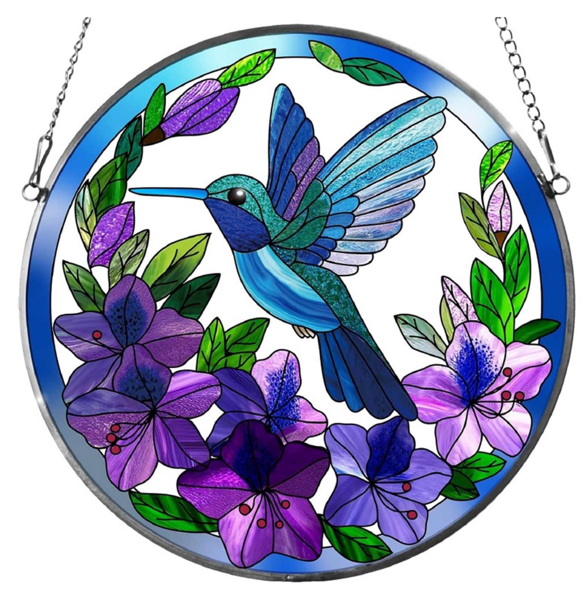 Garden - Stained Glass Sun Catcher - Hummingbird