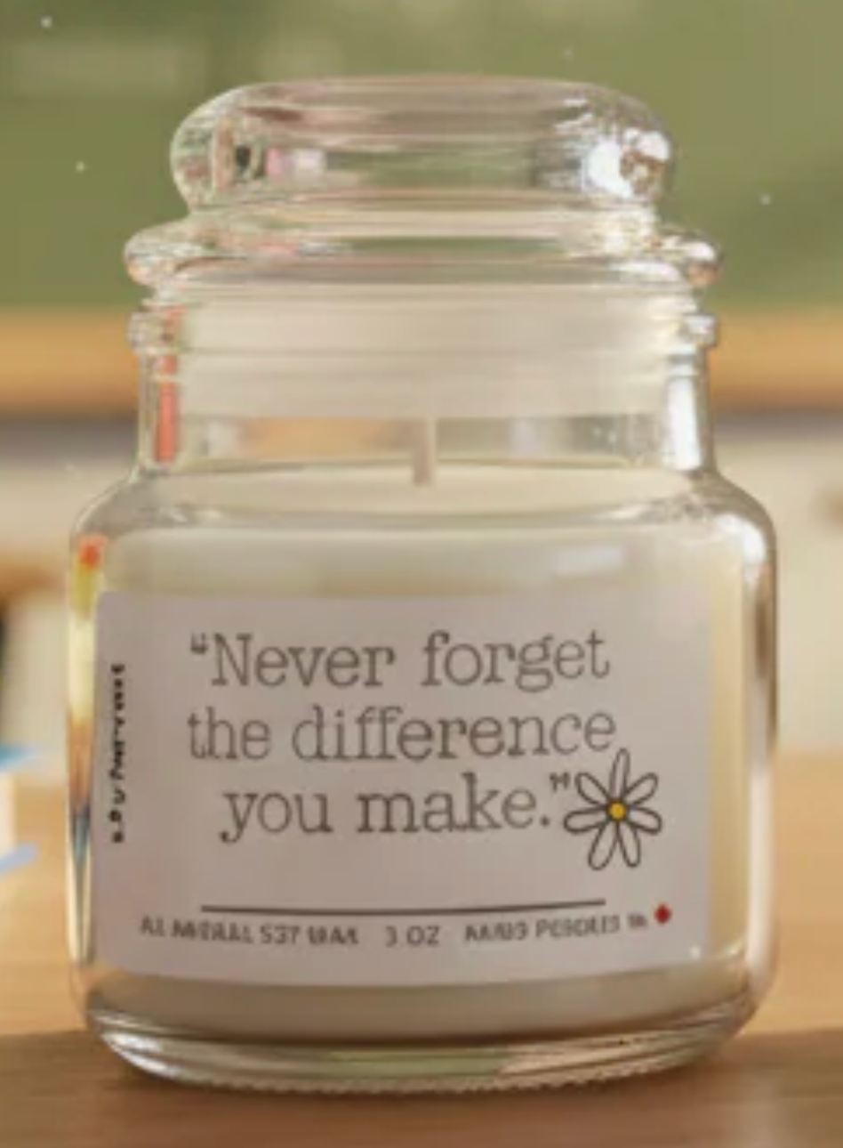Soy Harvest Candles - Moments Collection - Never Forget the Difference You Make