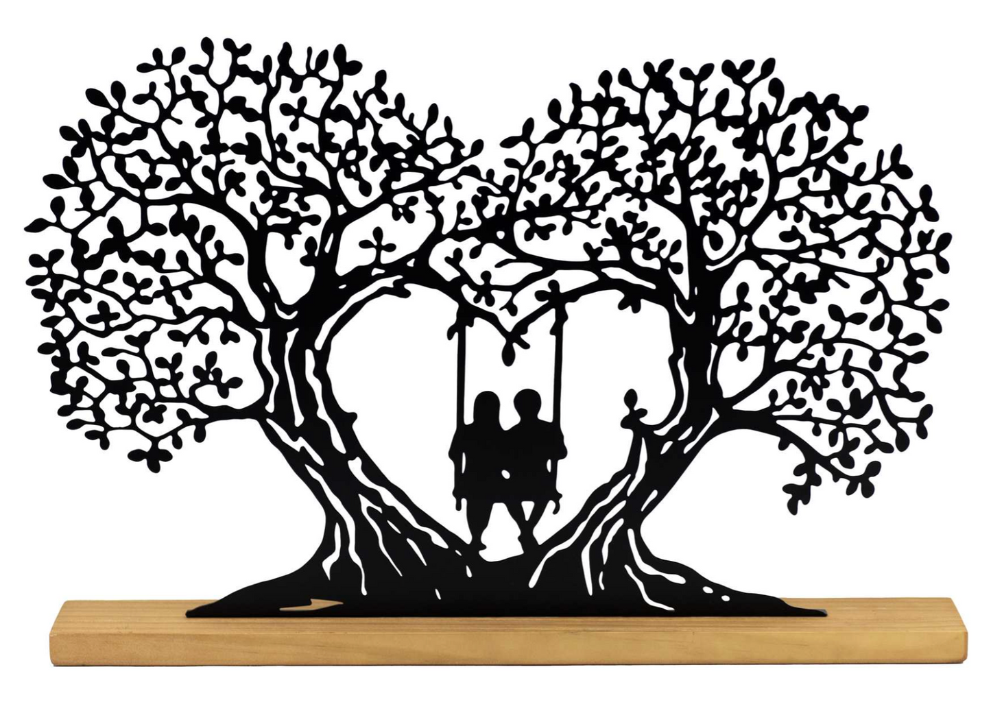Metal Tree Art - Couple on Swing