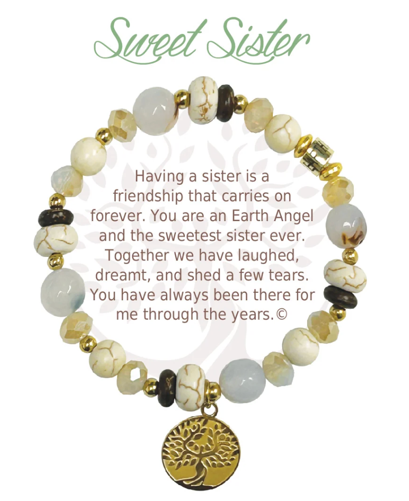 Earth Angel Bracelet - Natural Stone - Sweet Sister