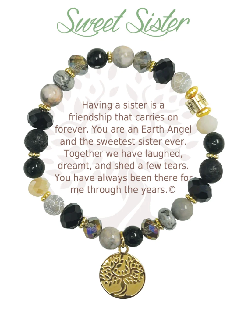 Earth Angel Bracelet - Natural Stone - Sweet Sister