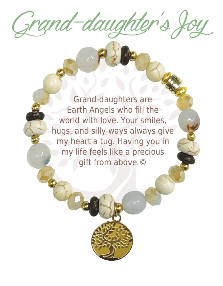 Earth Angel Bracelet - Natural Stone - Grand-Daughter's Joy