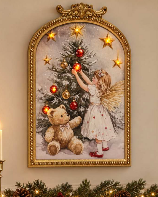 Christmas - Girl/Teddybear with Tree