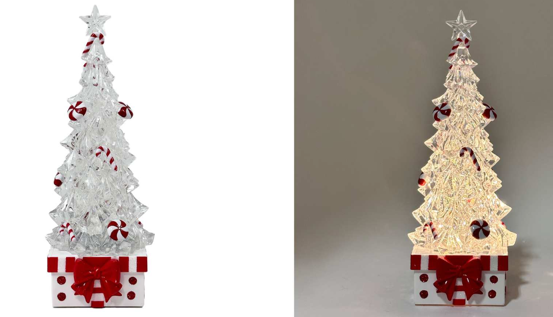 Christmas - Water Spinning LED Candy Cane Tree