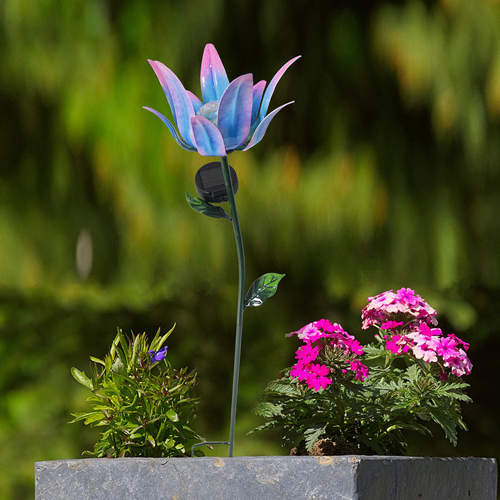 Garden - Solar LED Garden Flower (last one has chipped paint)