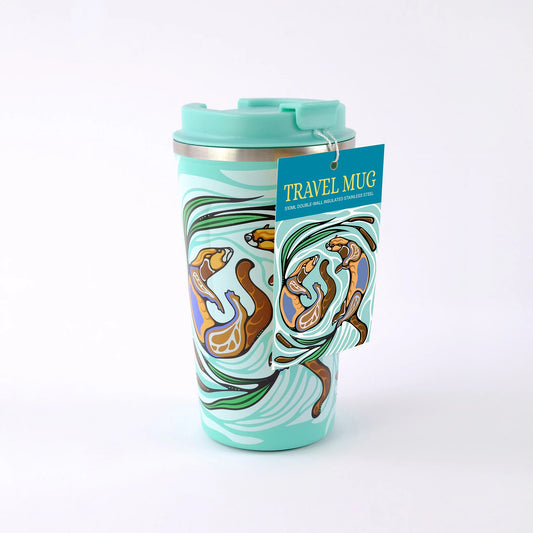 Drinkware - Storm Angeconeb - Travel Mug - Otters Play