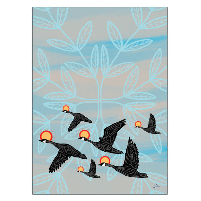 Oscardo - Eruoma Awashish - Eco Tea Towel - Niskak(Geese)