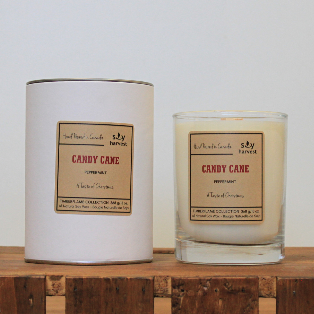 Soy Harvest Candles - Candy Cane - Timber Flame