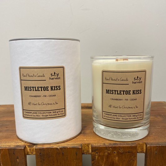Soy Harvest Candles - Mistletoe Kiss - Timber Flame