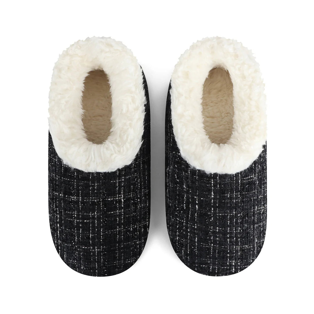 Snoozies - Sparkle Tweed - Black/White
