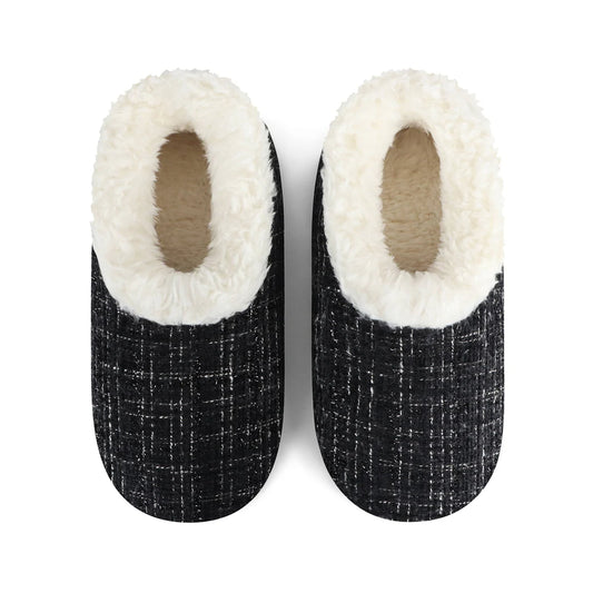 Snoozies - Sparkle Tweed - Black/White