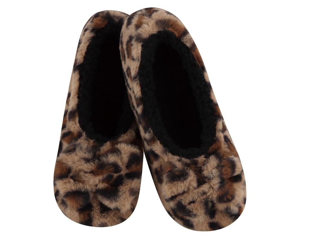 Snoozies - Split Sole - Tan Wild Leopard