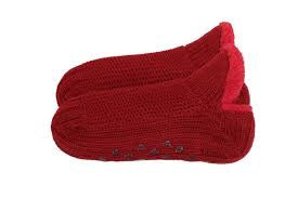 Snoozies - Sherpa Lined Socks - Red