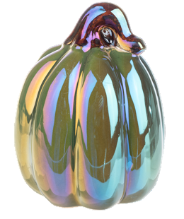 Garden - Iridescent Pumpkin Figurine - Assorted Varieties