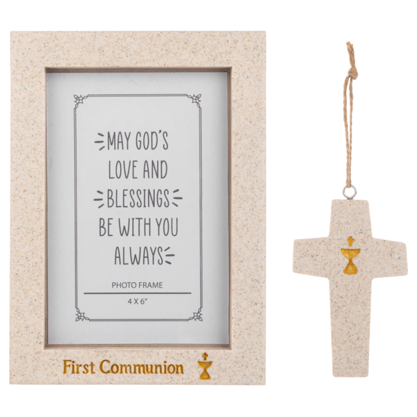 Frame - Written in Stone Frame and Ornament Set - 1st Communion (2 pc. set)