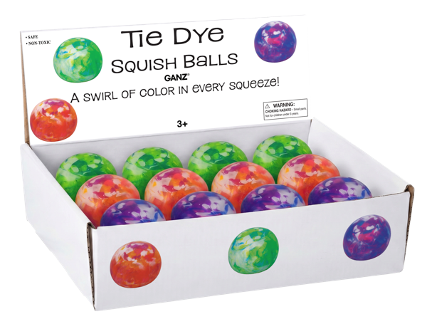 Toy - Tie Dye Squish Balls - Assorted Varieties