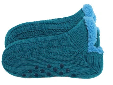 Snoozies - Sherpa Lined Socks - Teal