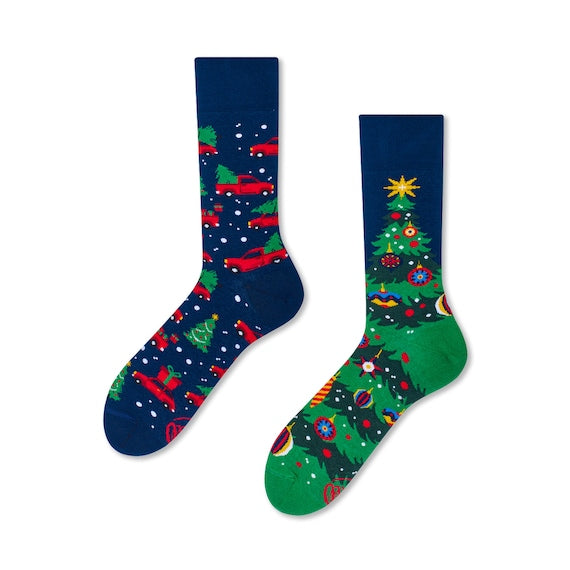 Many Mornings Socks - Xmas Tree