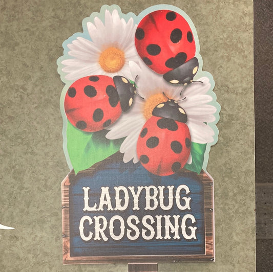 Garden - Ladybug Crossing Stake