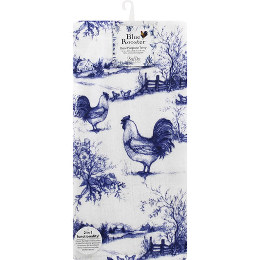 Towel - Dual Purpose - Blue Rooster