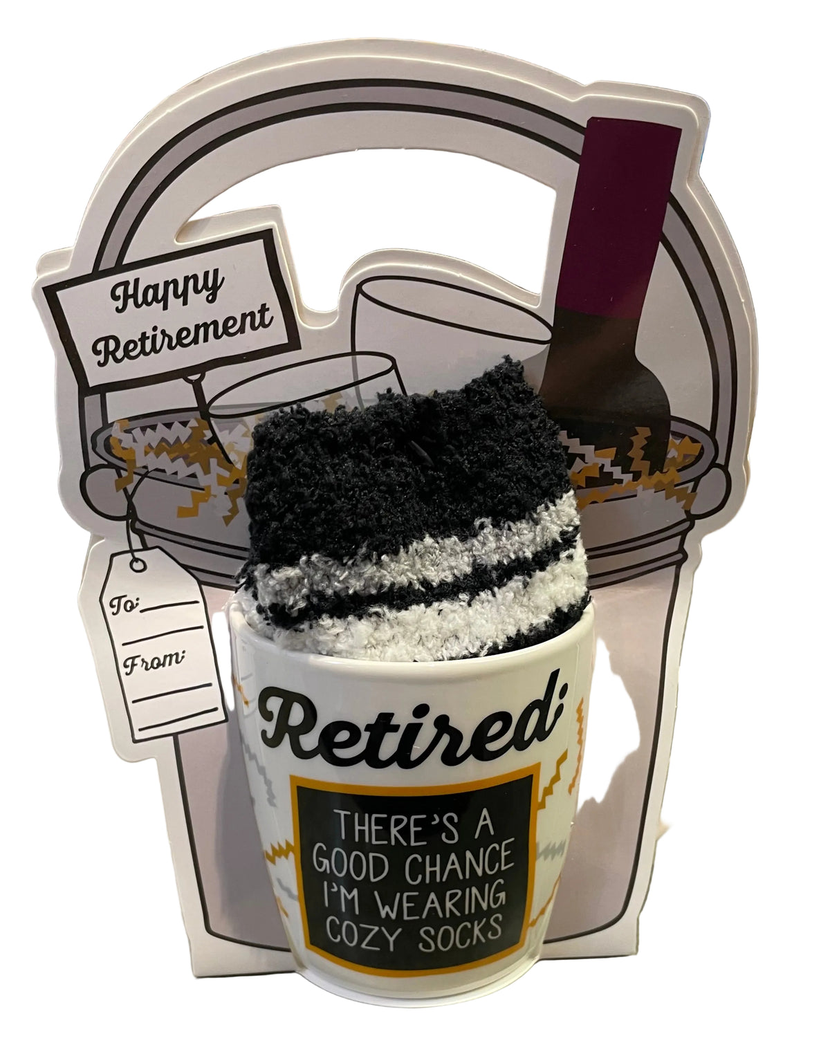 Retirement - Mug with Socks - "There's a good chance..."
