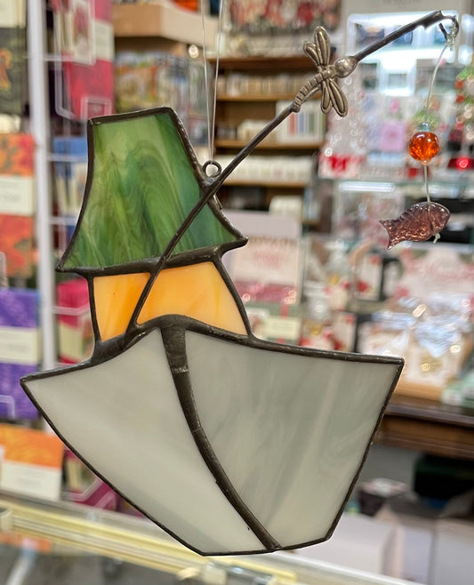 Kim Ready Custom Stained Glass - Little Fisherman