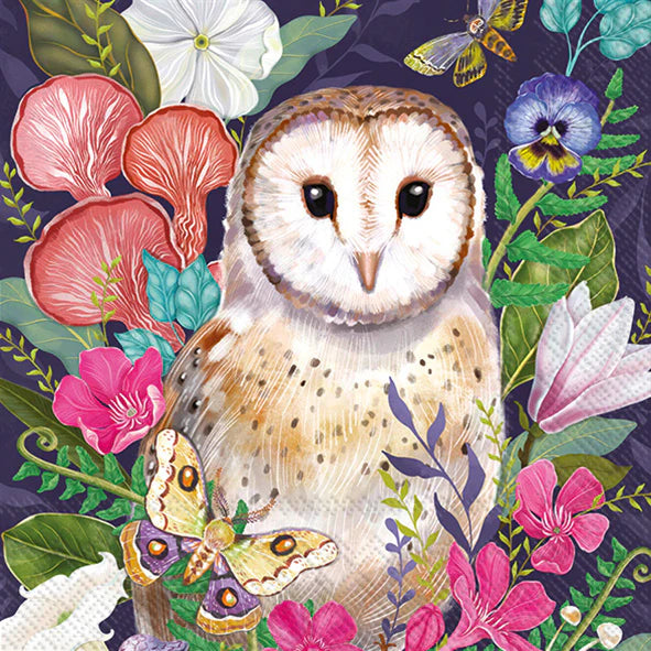 Napkins - Lunch - Floral Barn Owl