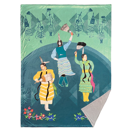 Premium Fleece Blanket - Storm Angeconeb - Jingle Dress Dancers