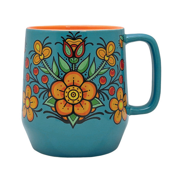 Drinkware - Justine Proulx - Big Ceramic Mug (20oz) - Prairie Beadwork
