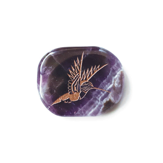 Spirit Stone - Ksim La'gil'ensxw - Amethyst Hummingbird
