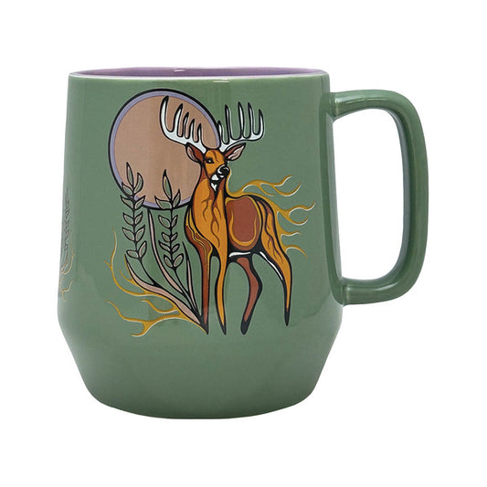Drinkware - Storm Angeconeb - Big Ceramic Mug (20oz) - Deer (Waawaashkeshi)