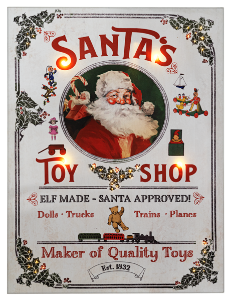 Christmas - LED Santa Wall Decor