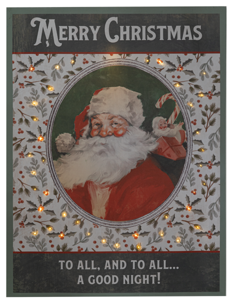 Christmas - LED Santa Wall Decor