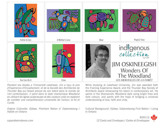 Indigenous Collection - Jim Oskineegish - Wonders of the Woodland - Cards with Envelopes