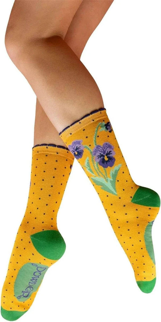 Powder Collection - Perfect Pansies Socks