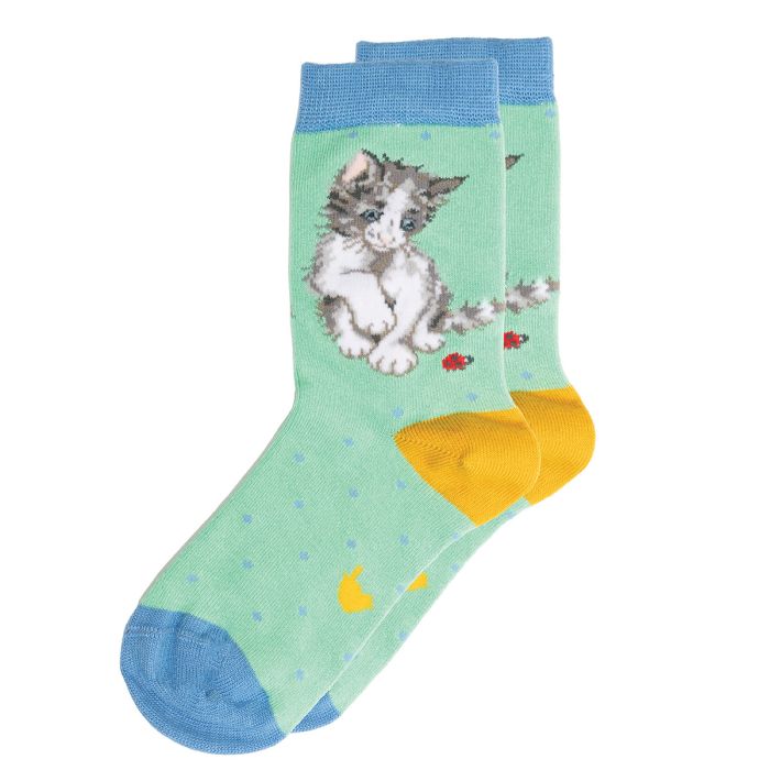 Wrendale Designs - Children's Socks - Ladybird Cat