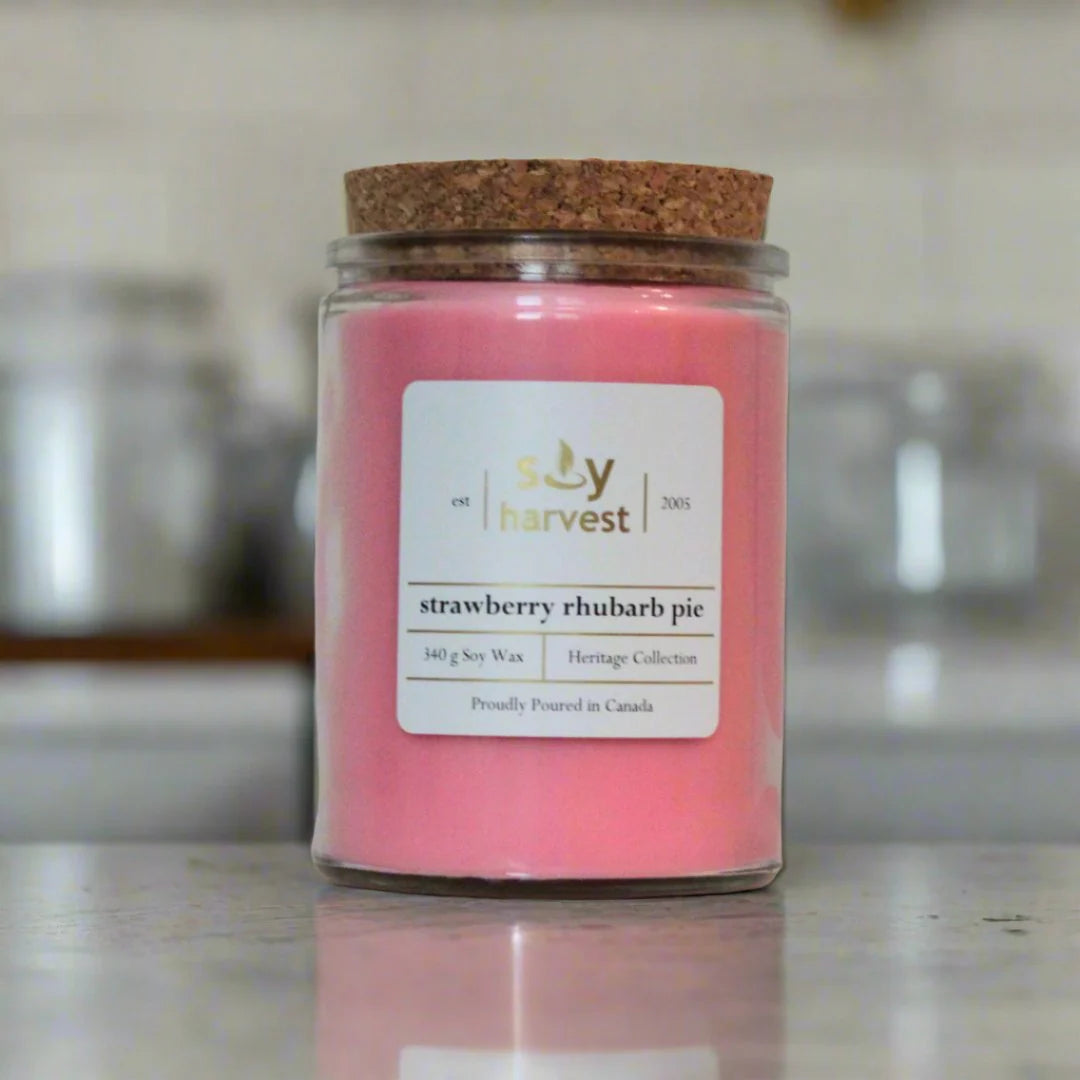 Soy Harvest Candles - Heritage Collection - Strawberry Rhubarb Pie