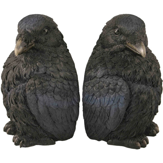Corvus Book Ends - Raven Duo