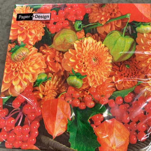 Napkins - Luncheon - Flowers and Fruits