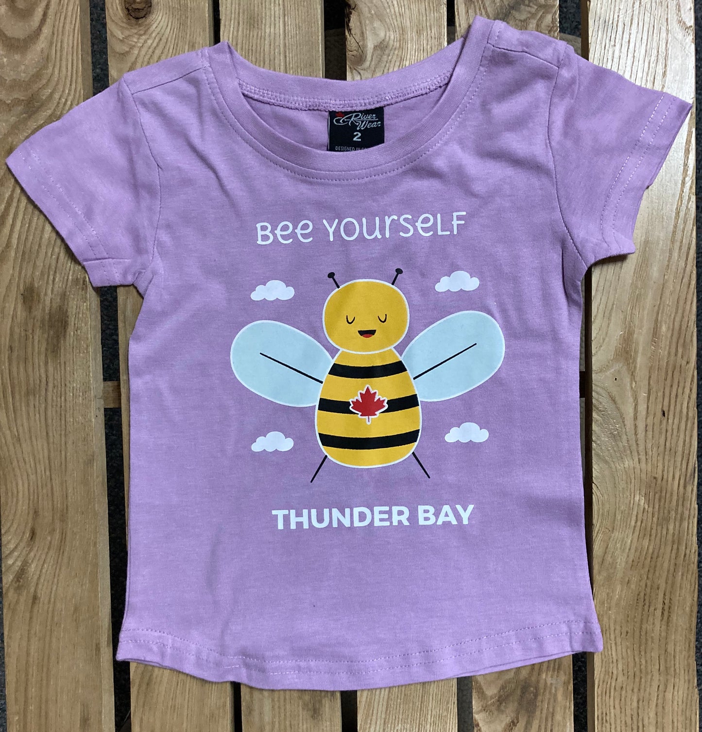 Kid's T-shirt - Bee Yourself - Thunder Bay - Lavender