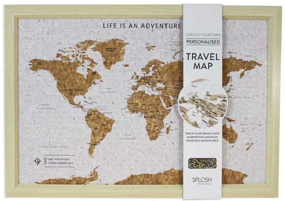 Travel Map Sign Sign - Travel Map – Authentique Gift Shop