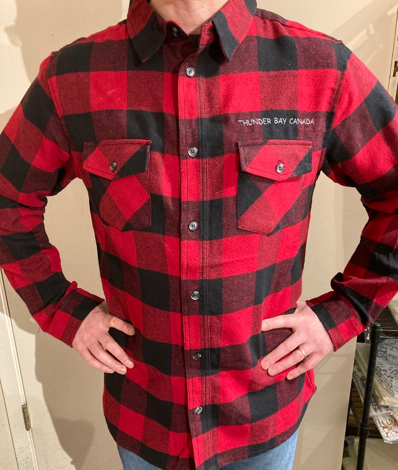 Souvenir Clothing - Thunder Bay, Canada - Plaid Shirt - Men's Cut